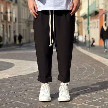 Pantalone japan morbido piegone nero - FLAG STORE